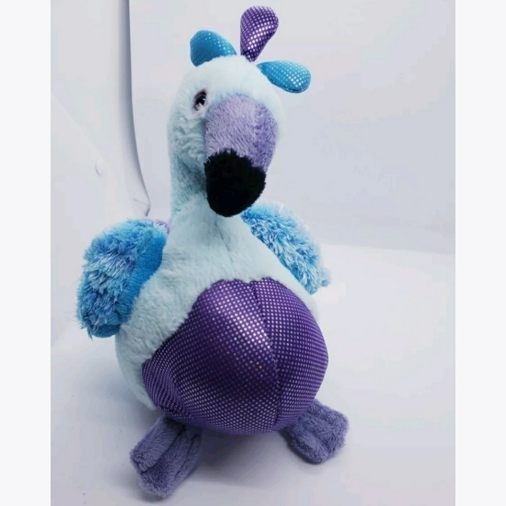 Ganz Webkins Blue Purple Flamingo Plush Stuffed Animal 9 inches Small Bird Toy